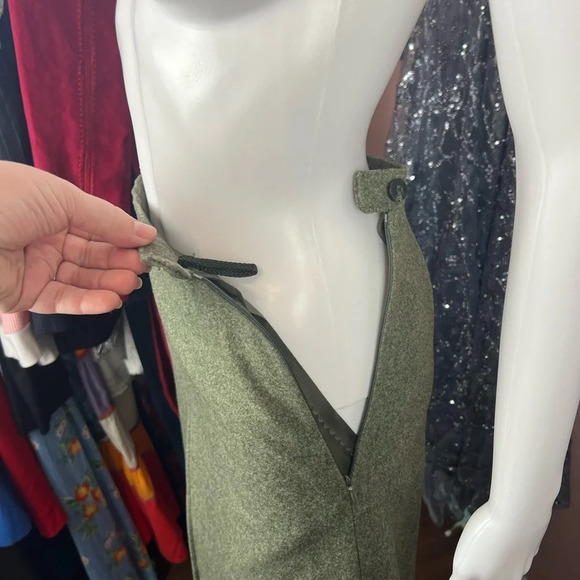 Vintage Lodenfrey Green German Austria Wool Cropped Military Jacket & Skirt Suit - Picture 12 of 16